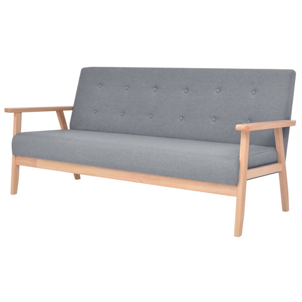 2-Sitzer-Sofa Stoff Hellgrau