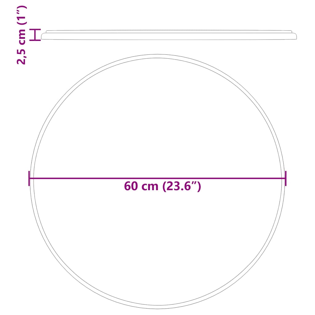 Tischplatte Creme Ø40x2,5 cm Marmor