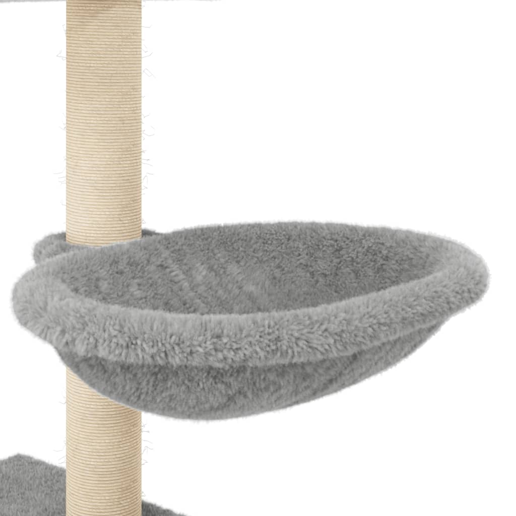 Kratzbaum mit Sisal-Kratzsäulen Creme 117 cm