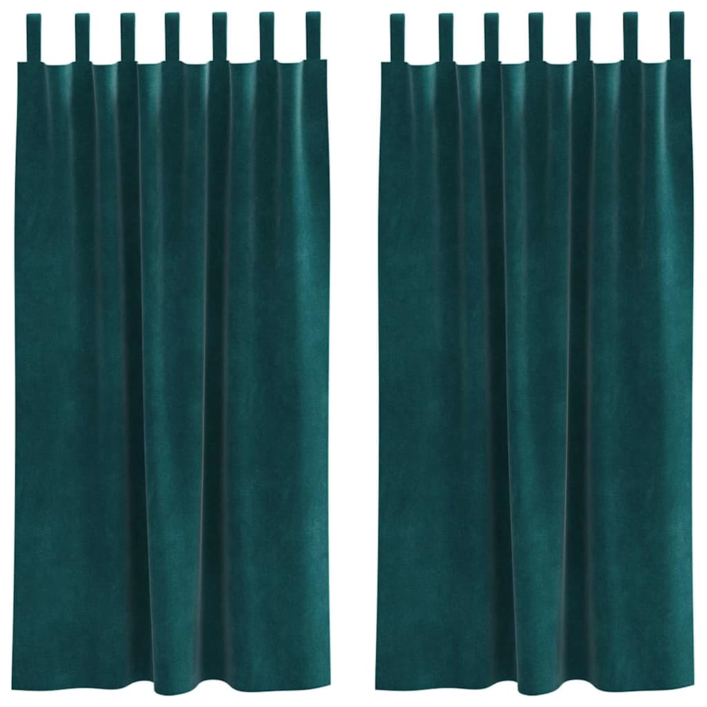Verdunkelungsvorhänge 2 pcs Schwarz 140 x 140 cm Samt