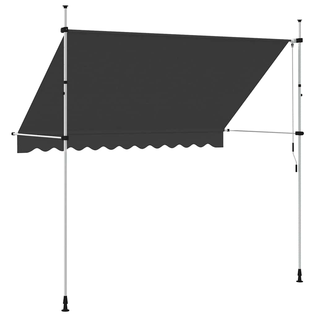 Einziehbare Markise Handbetrieben 150 cm Anthrazit