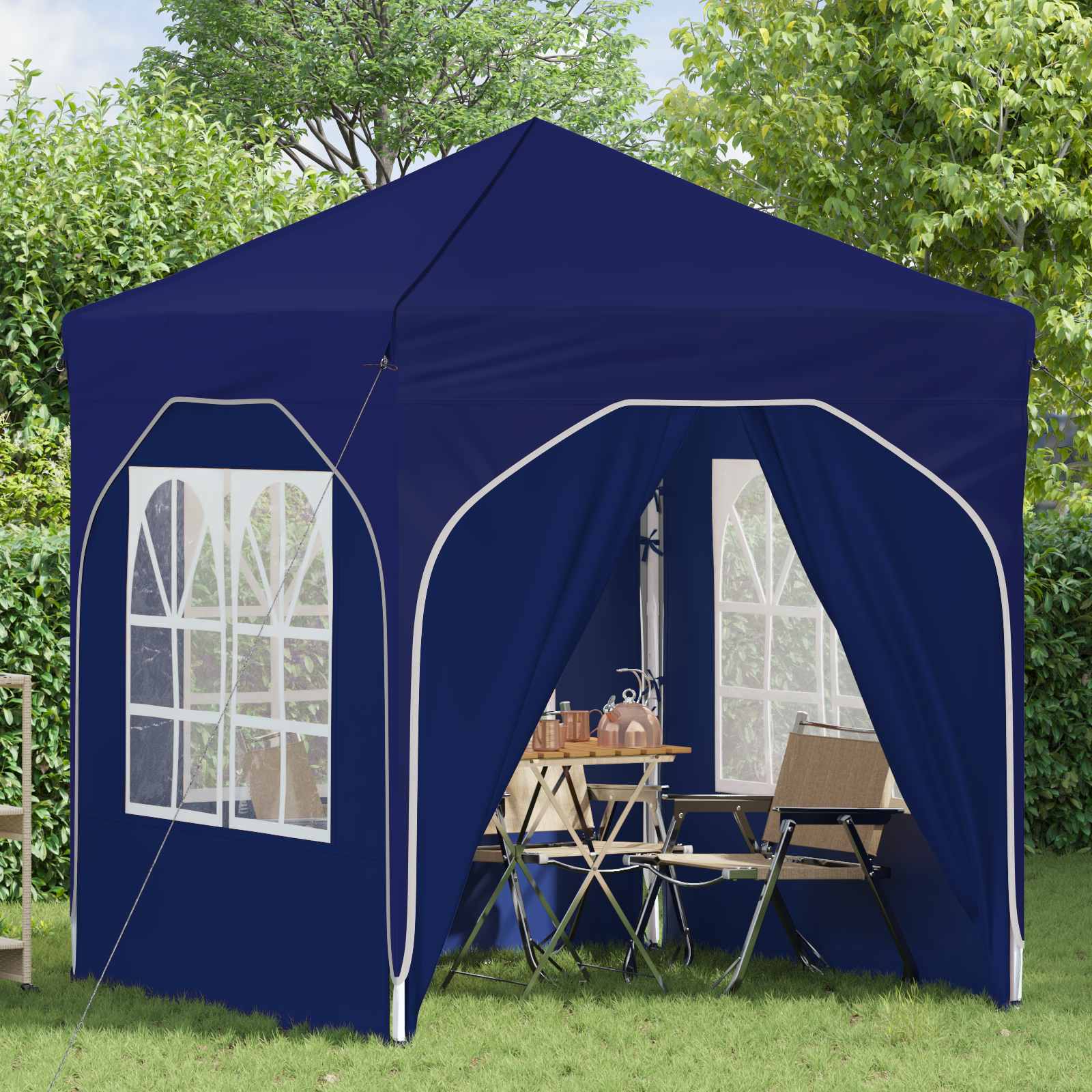 Pop-up Partyzelt 194 x 194 x 245 cm Creme