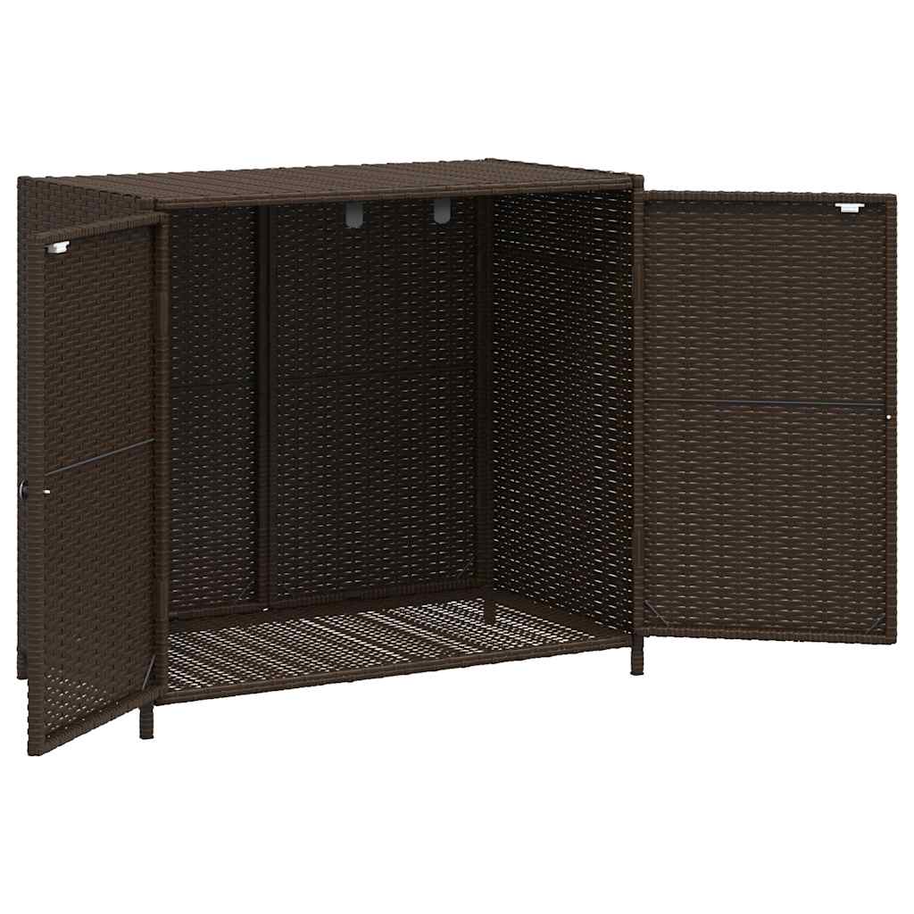 Gartenschrank Schwarz 83x45x76 cm Poly Rattan