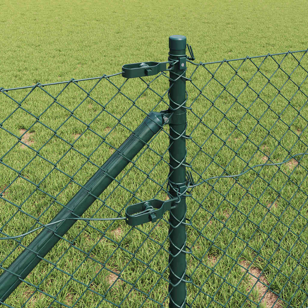 Outdoor Kettenglied-Zaun Erdfixierung 10 x 0,4 m Grün Netz