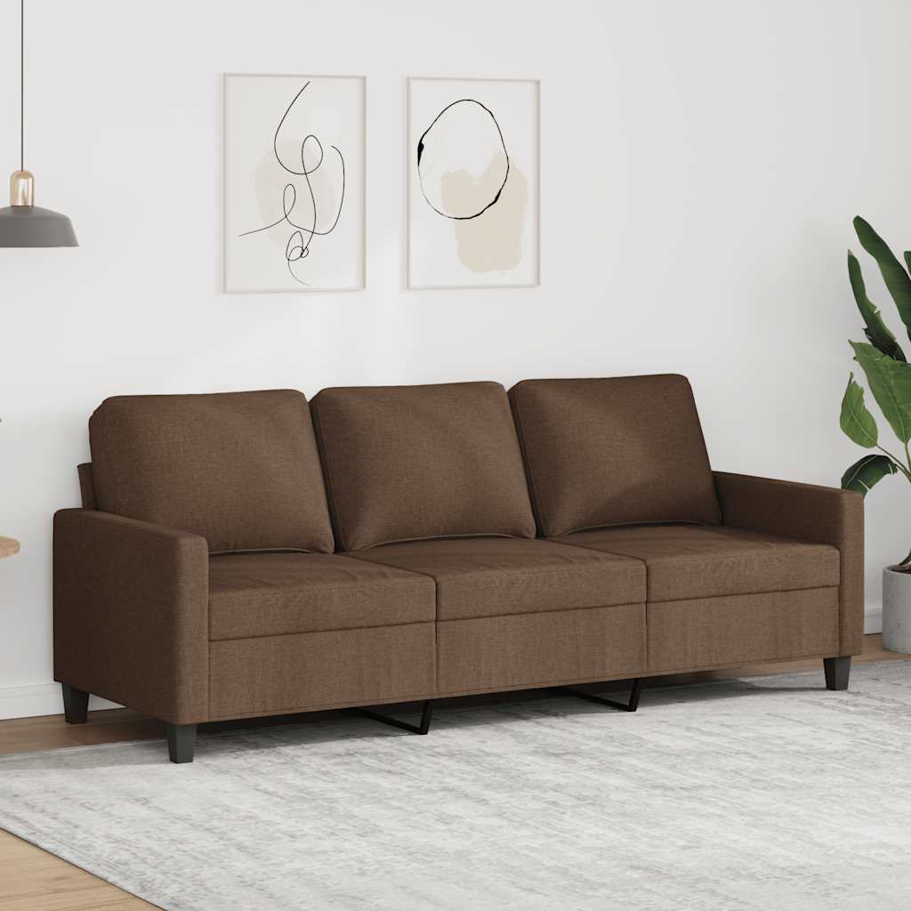 3-Sitzer-Sofa Hellgrau 180 cm Stoff