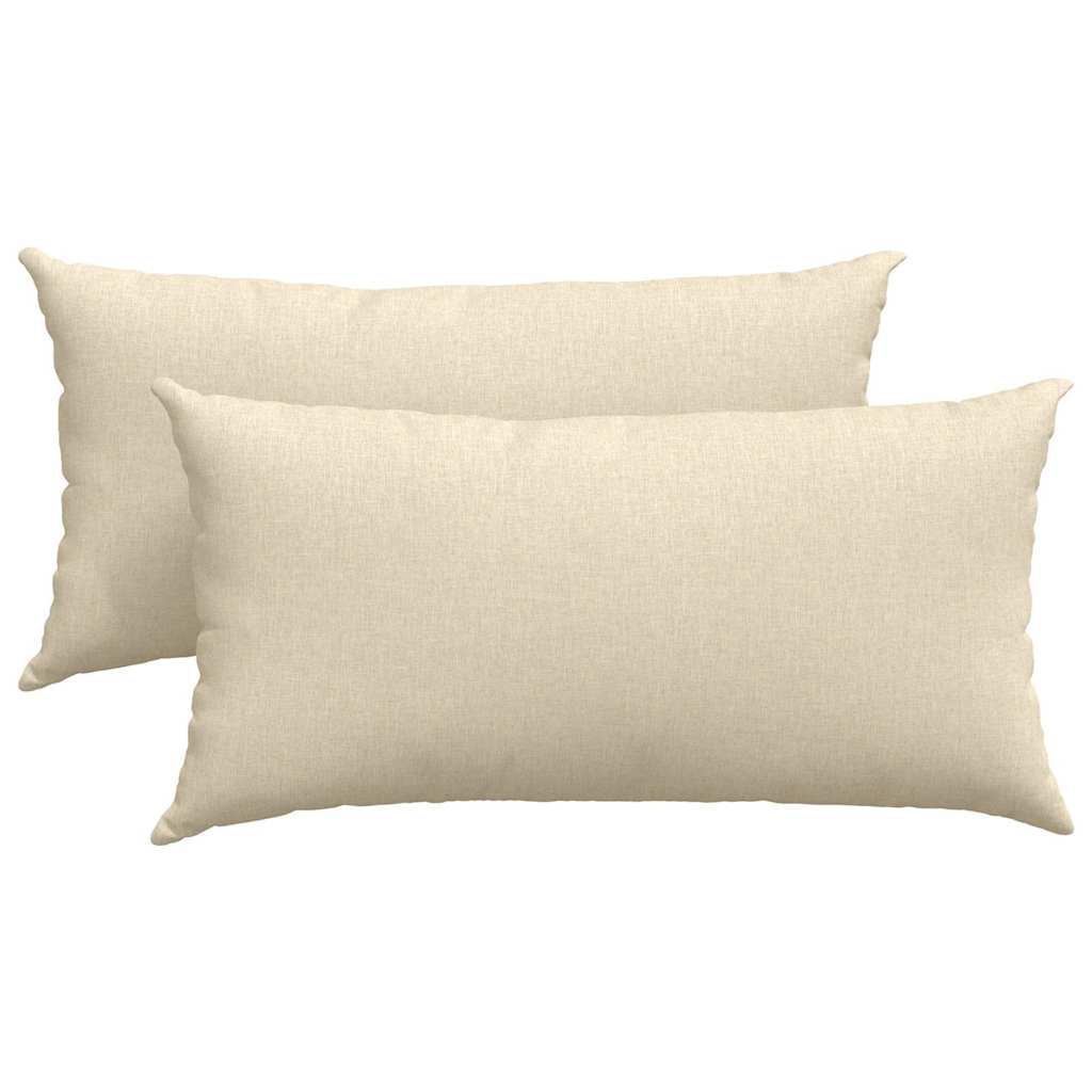 Sofakissen 2 pcs Hellgrau 50 x 30 cm Stoff