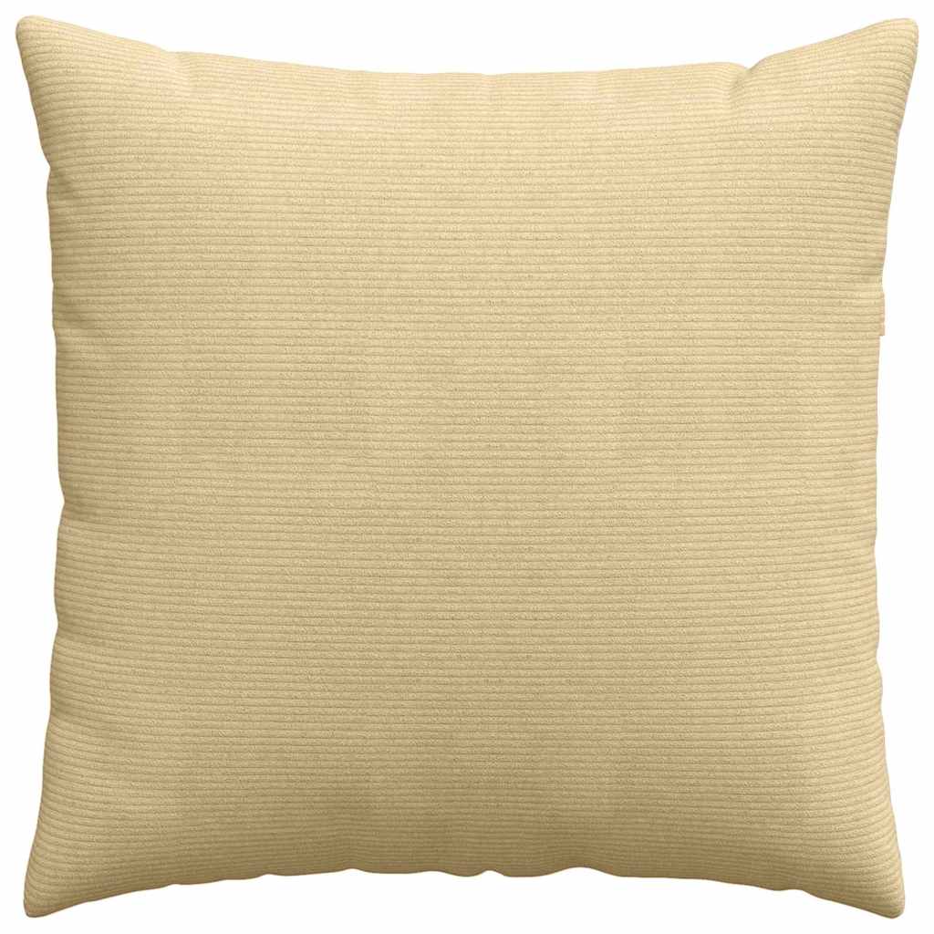 Sofakissen 2 Stück Hellgrau 50 x 30 cm Cordstoff