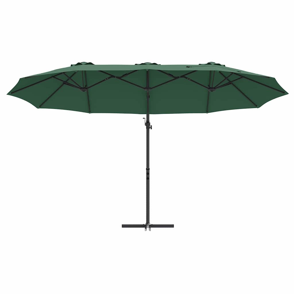 Sonnenschirm Sand 372 x 198 x 243 cm Polyester und Aluminium