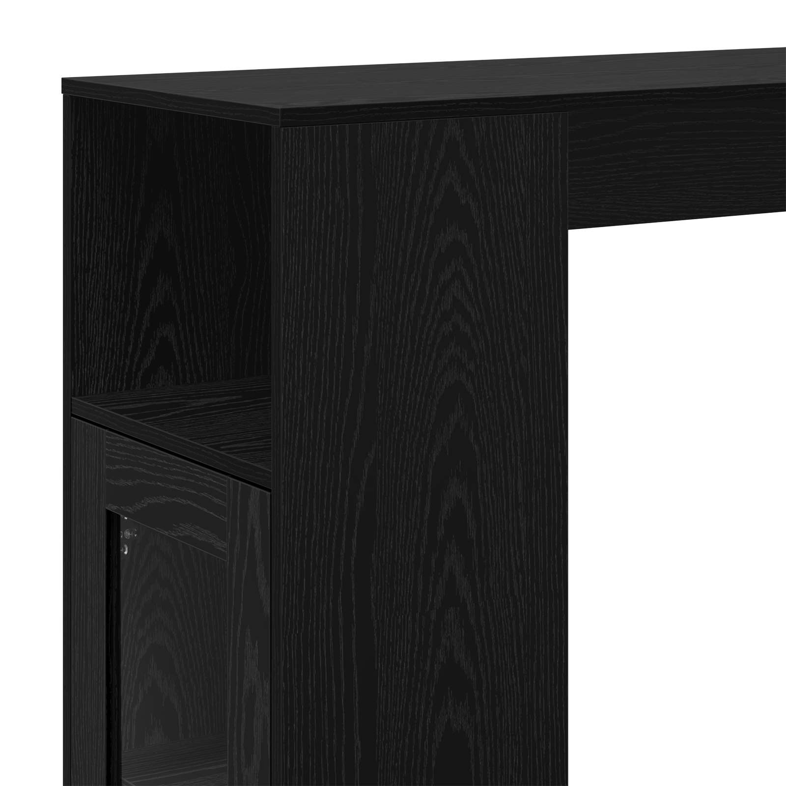 Bartisch Schwarz Eichen-Optik 101 x 40 x 103,5 cm Holzwerkstoff
