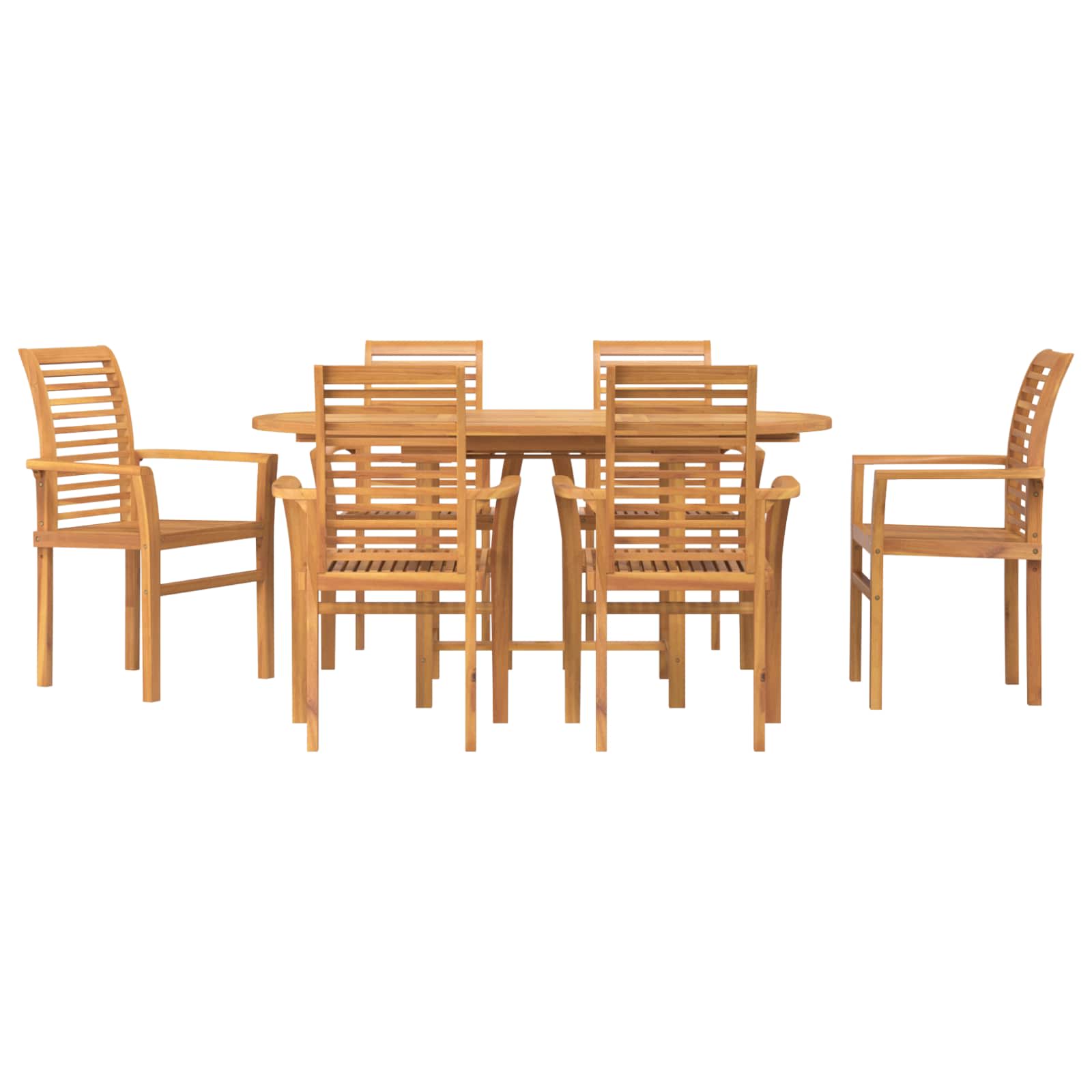Garten Essgruppe 5 pcs Braun Massivholz Teak