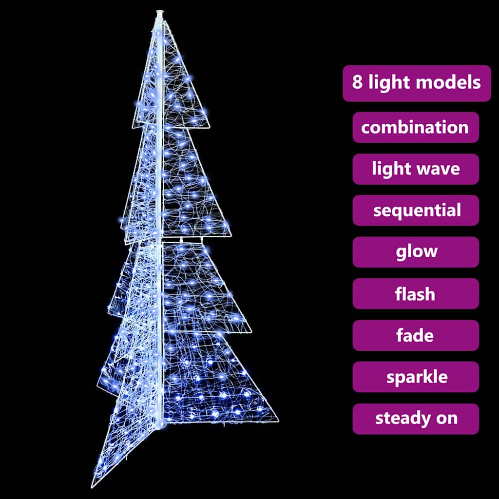 Weihnachtsbaum mit 100 LEDs Warmes Weiß 120 cm Acryl