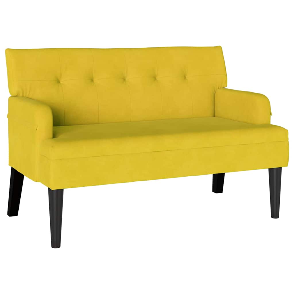 Chesterfield Bank Hellgrau 112 x 65,5 x 75 cm Samt