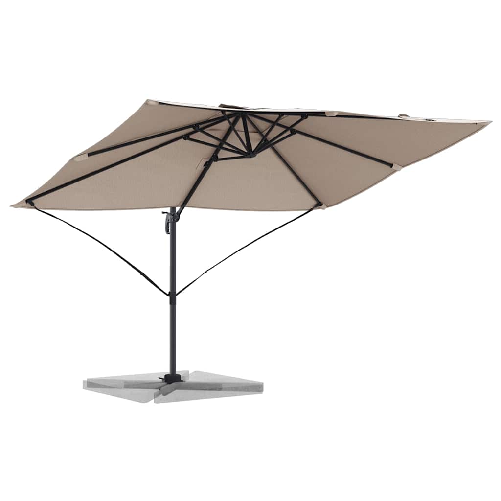 Sonnenschirm Sand 351 x 250 x 260 cm Polyester und Aluminium