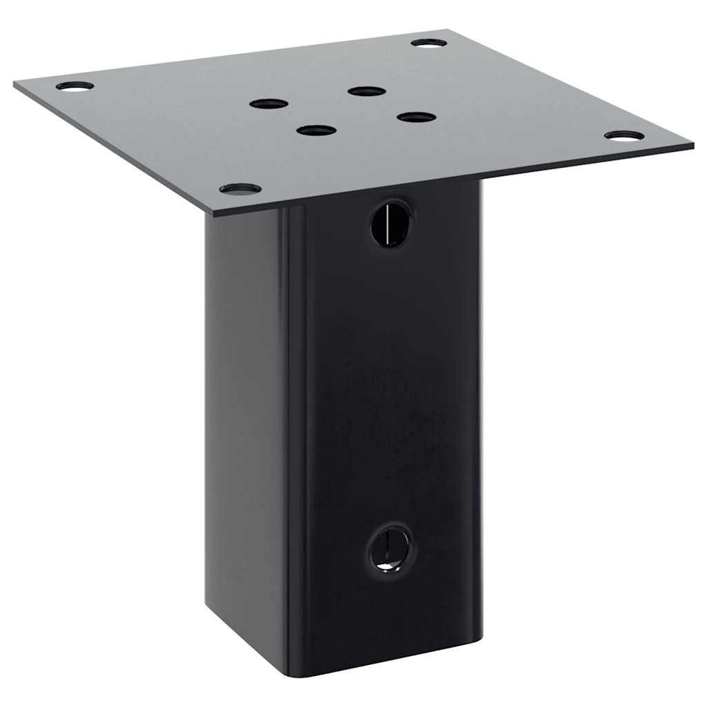 Pfostenträger Quadratisch 4Stk. Silber 46x46mm Verzinkter Stahl