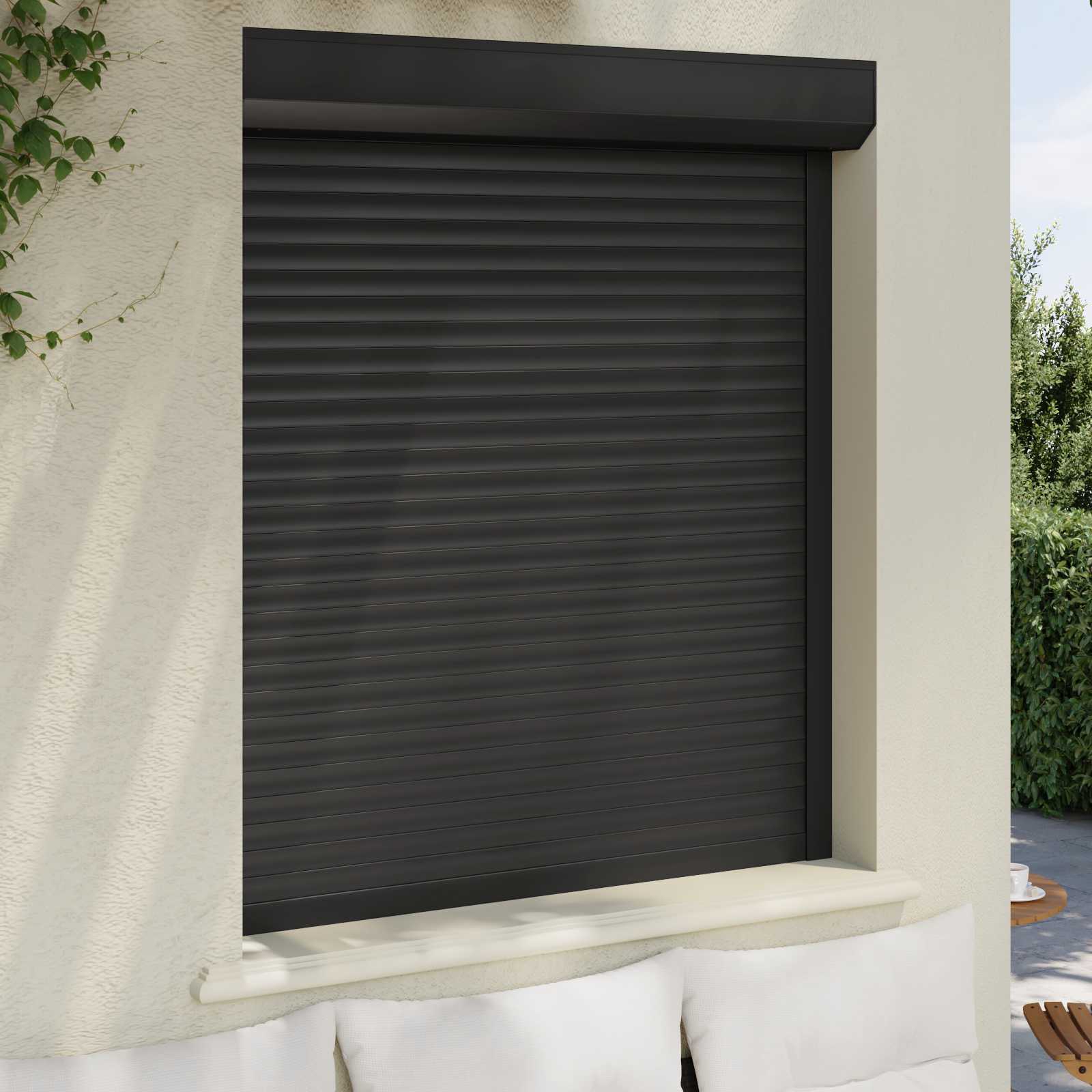 Rollladen Weiß 70 x 100 cm Aluminium und Polyurethan