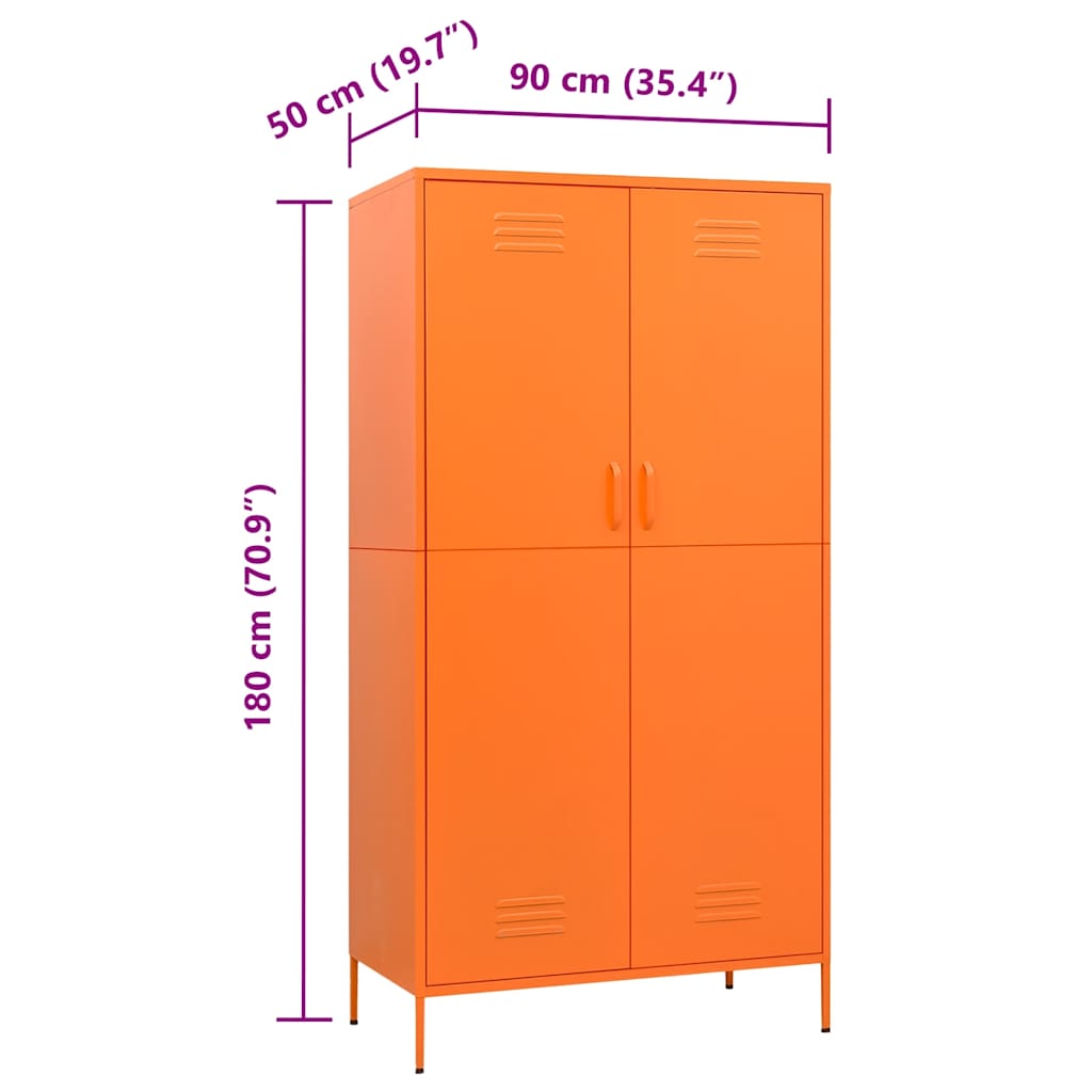 Kleiderschrank Olivgrün 90x50x180 cm Stahl