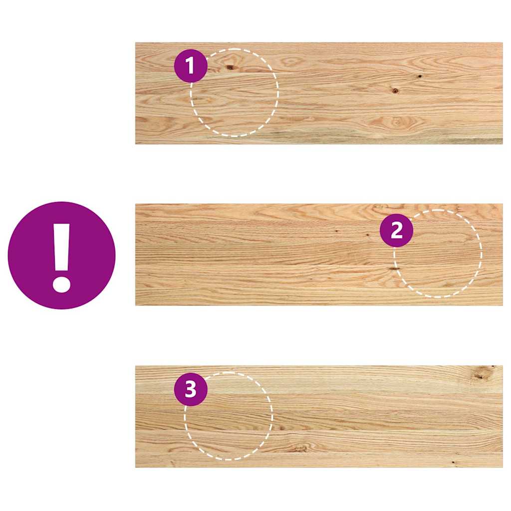 Treppenstufen 4 Stk. Unbehandelt 70x25x2 cm Massivholz Eiche
