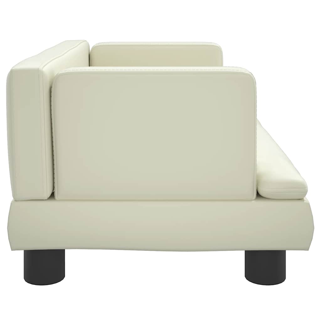 Kindersofa Schwarz 60x40x30 cm Kunstleder