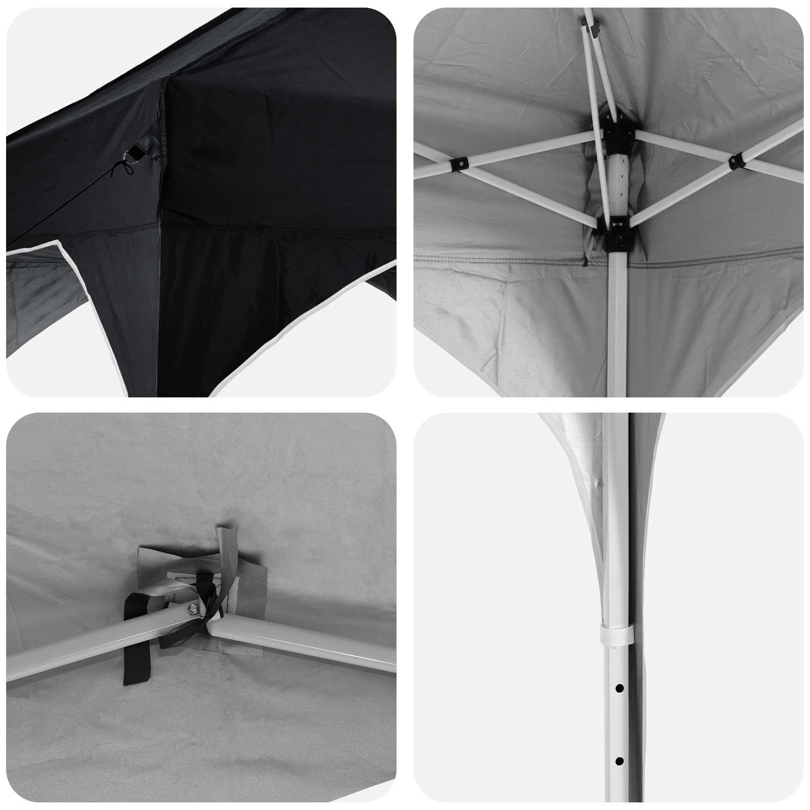 Pop-up Partyzelt 290 x 290 x 245 cm Creme