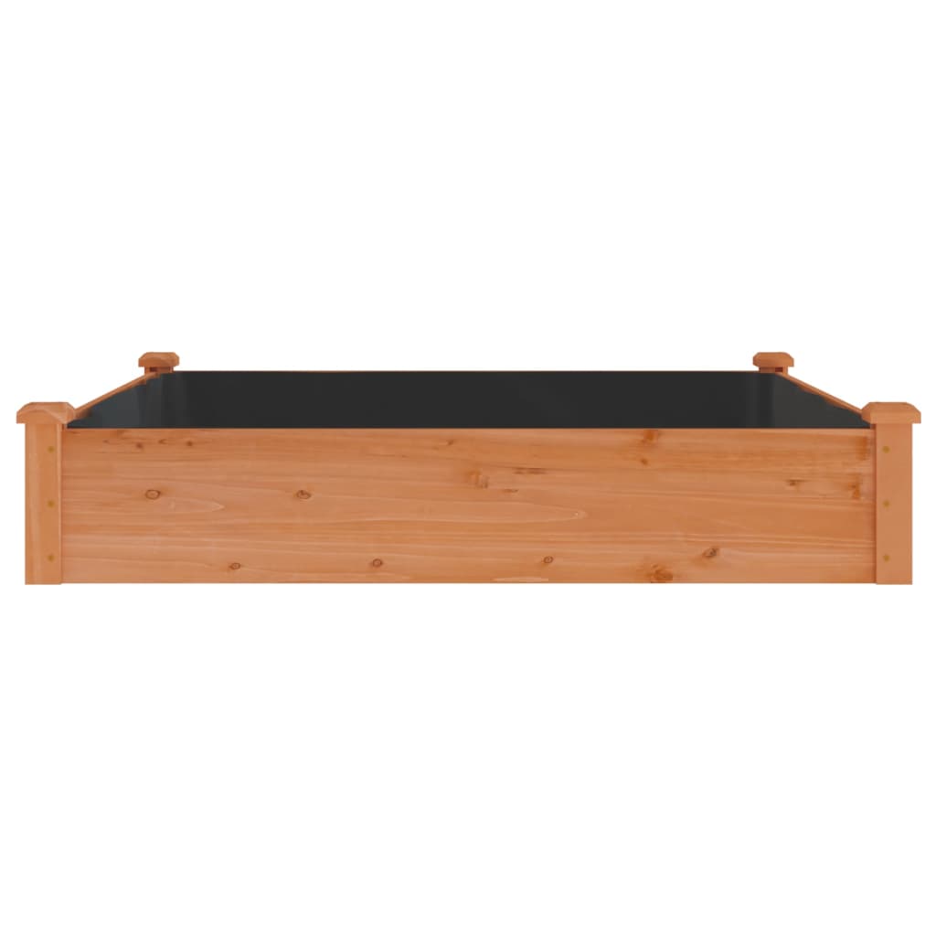 Hochbeet mit Einsatz Grau 120x45x25 cm Massivholz Tanne