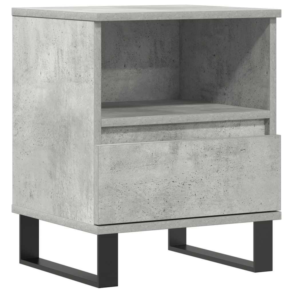 Bettschrank Schwarz Eichen-Optik 40 x 35 x 50 cm Holzwerkstoff