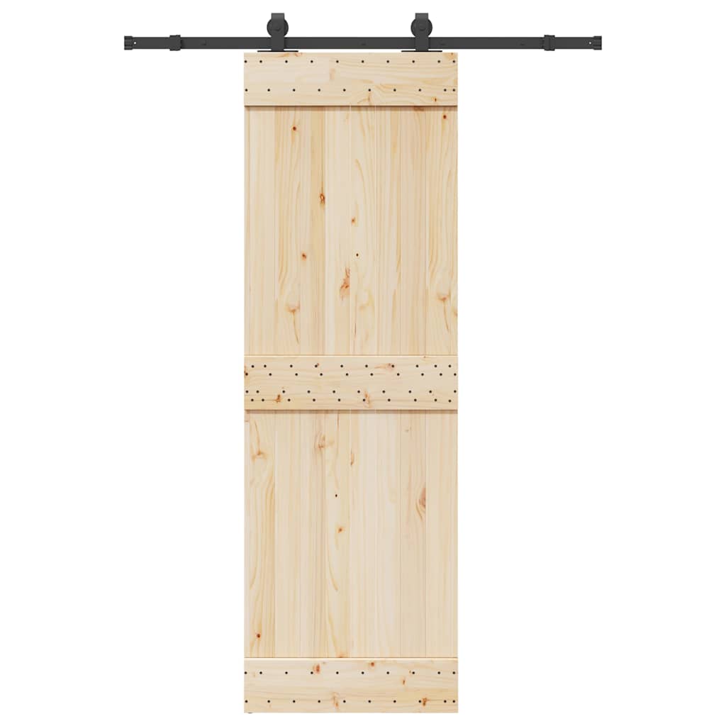 Schiebetürbeschlag-Set 183 cm Stahl Schwarz