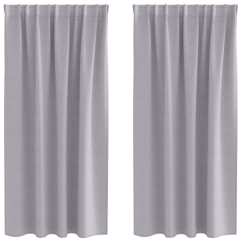 Verdunkelungs-Vorhänge mit Ringen 2 pcs Beige 140 x 140 cm