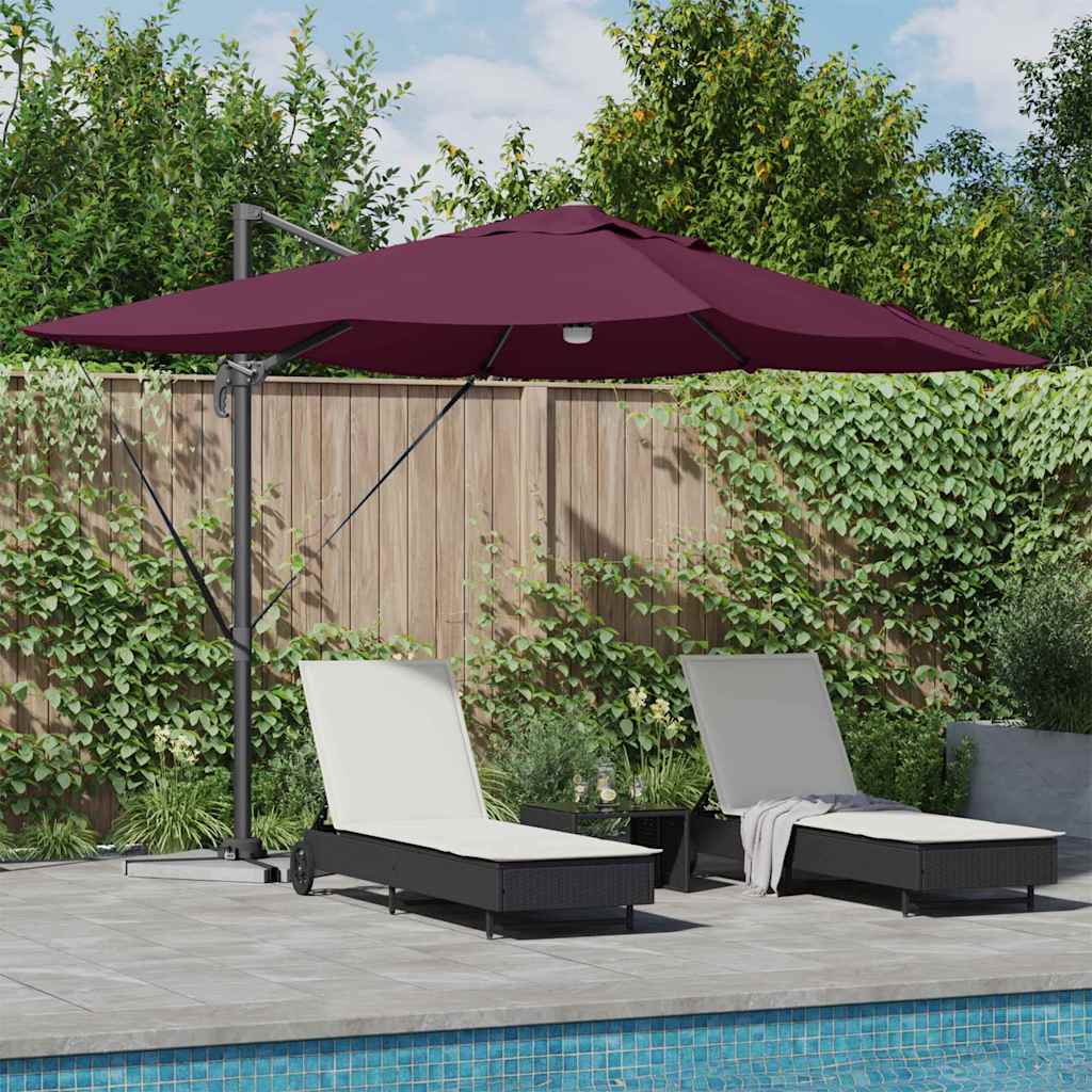Sonnenschirm Sand 351 x 250 x 253 cm Polyester und Aluminium