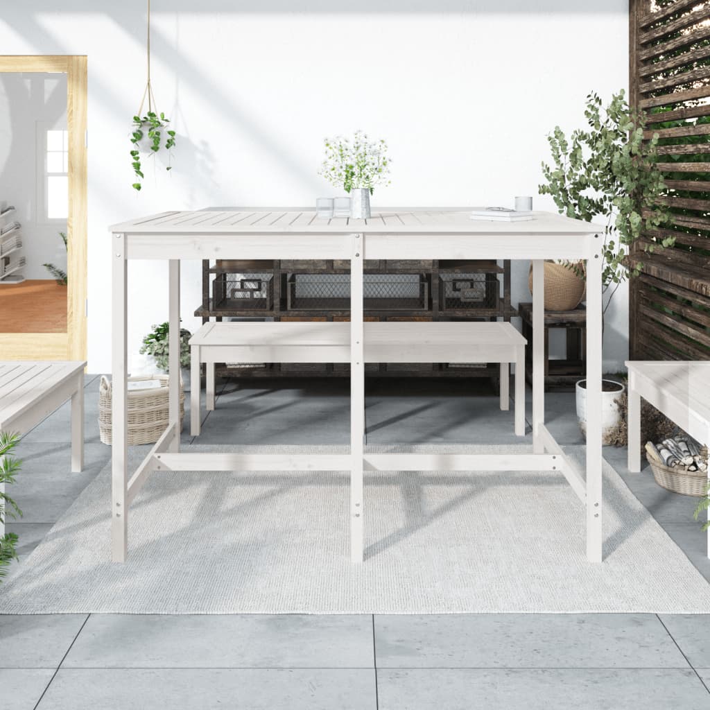 Gartentisch 82,5x82,5x110 cm Massivholz Kiefer