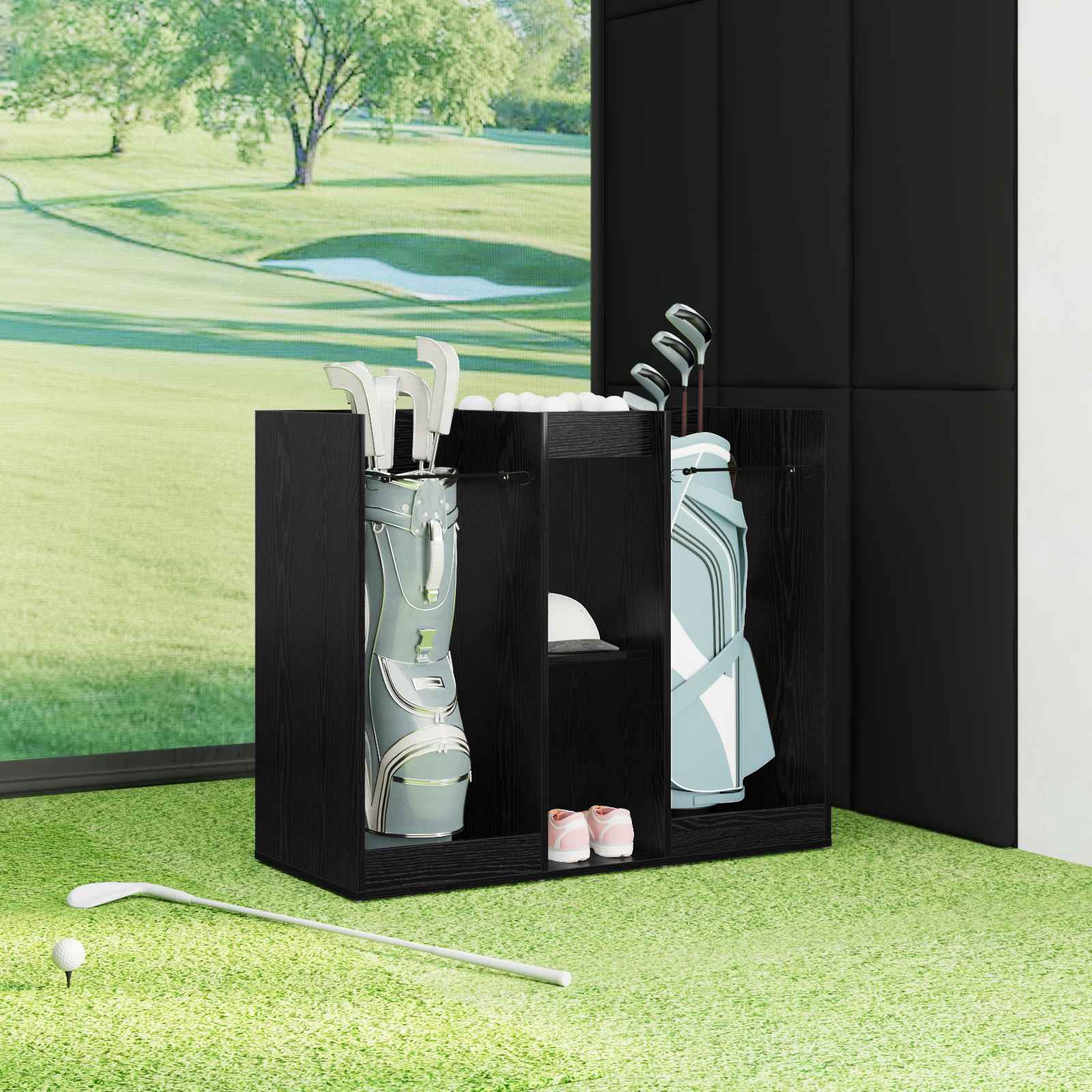 Golf Schrank Mit Rad Uni Weiß 65 x 45 x 98 cm