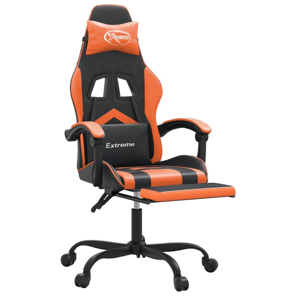 Gaming-Stuhl Drehbar Schwarz und Rot Kunstleder