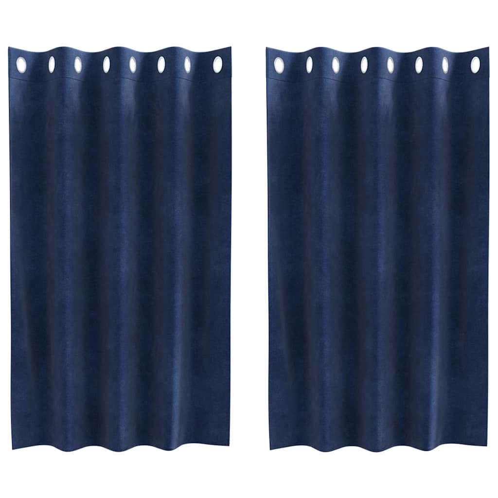 Verdunkelungsvorhänge 2 pcs Schwarz 140 x 140 cm Samt