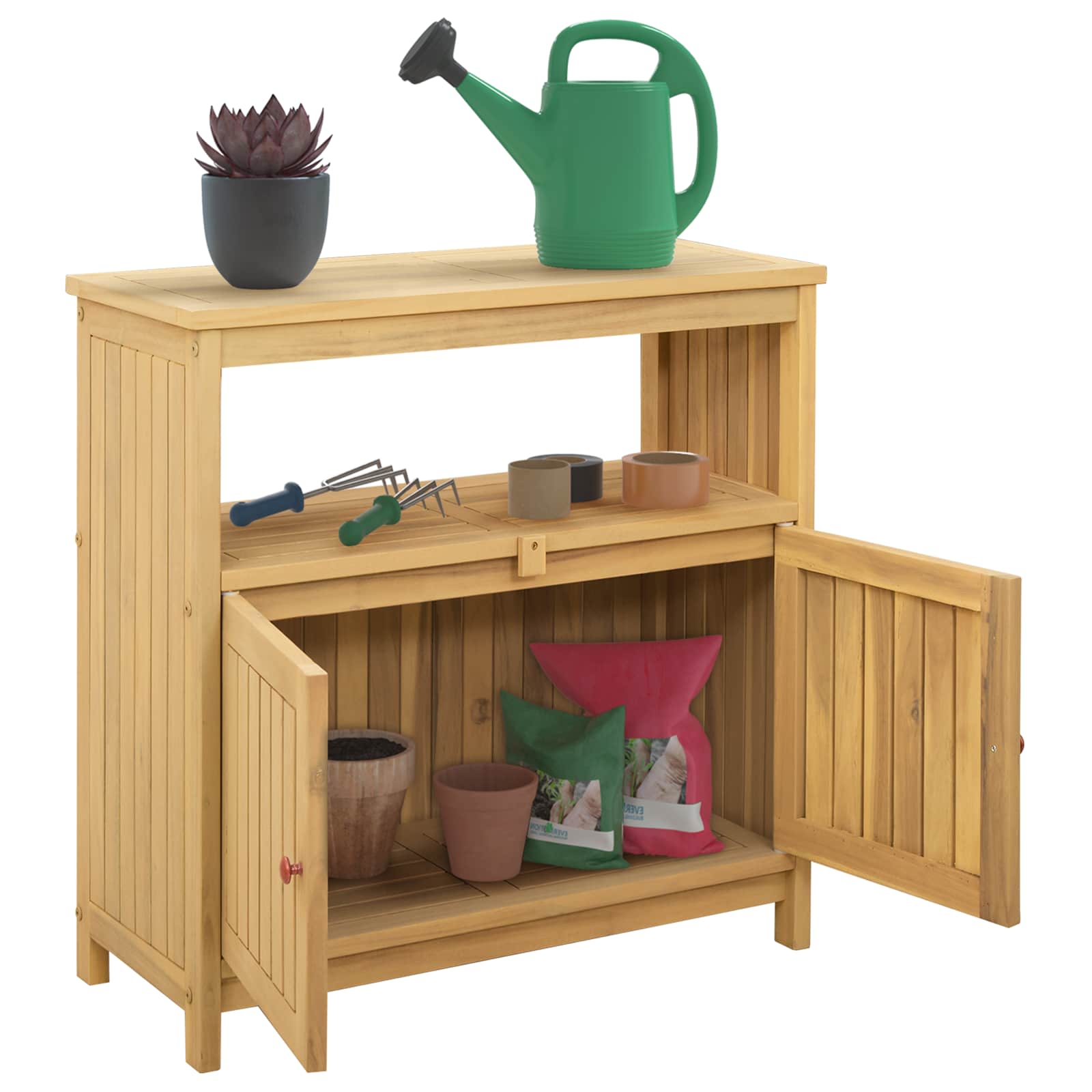Garten-Konsolentisch 80x35x75 cm Massivholz Akazie