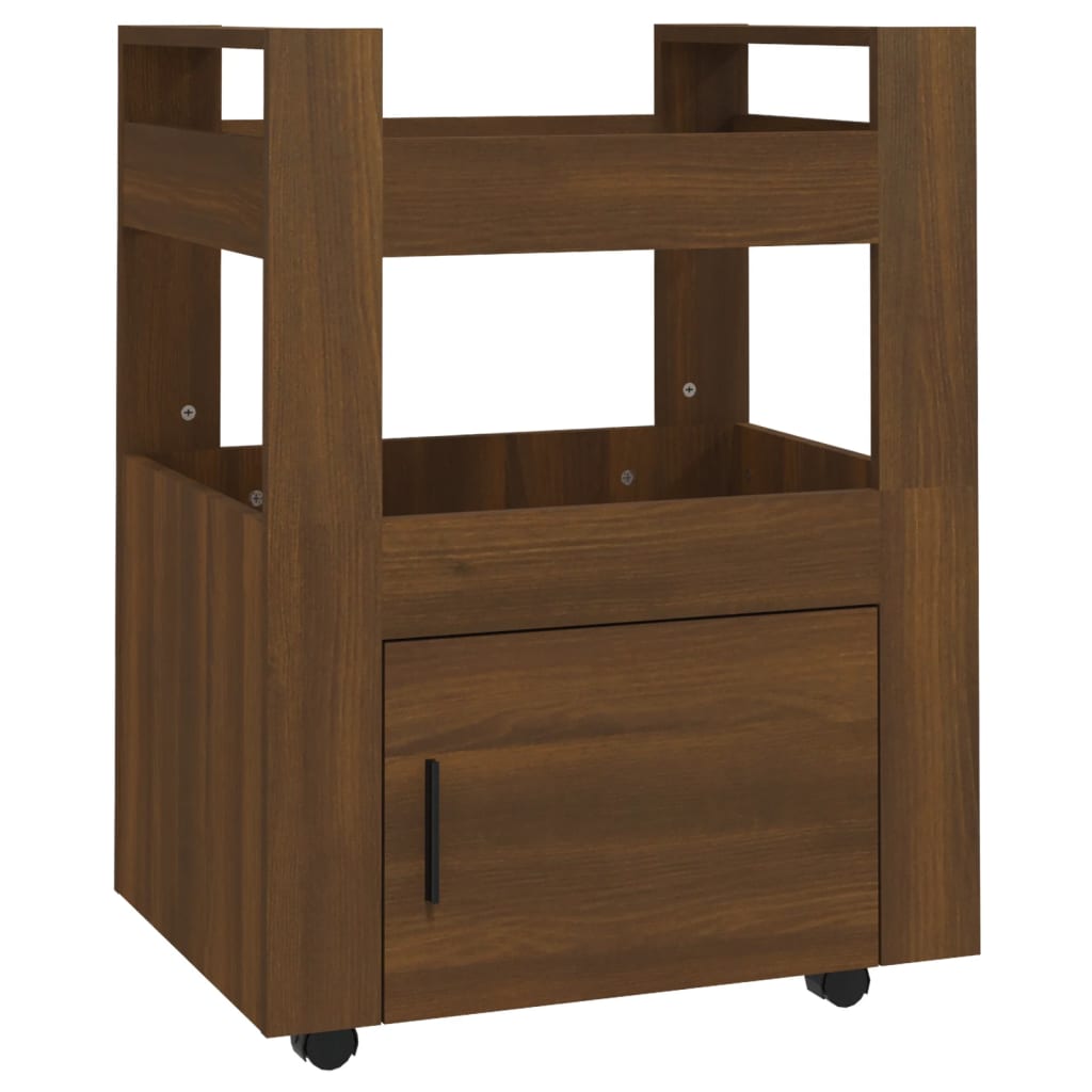 Küchenwagen Weiß 60x45x80 cm Holzwerkstoff