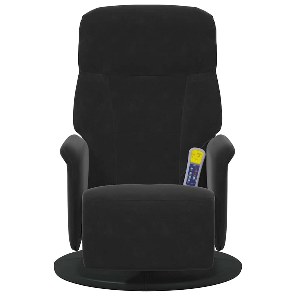 Massagesessel mit Fußteil Blau Samt
