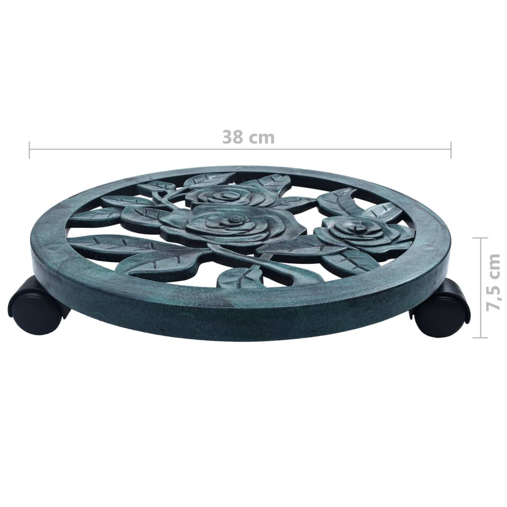 Pflanzenroller 6 Stk. Bronze 30 cm Kunststoff