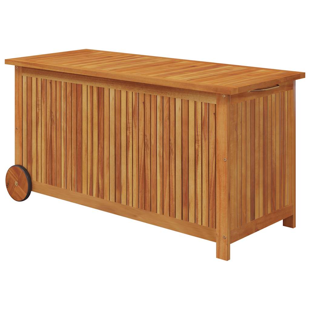 Gartentruhe mit Rollen 60x50x58 cm Massivholz Akazie