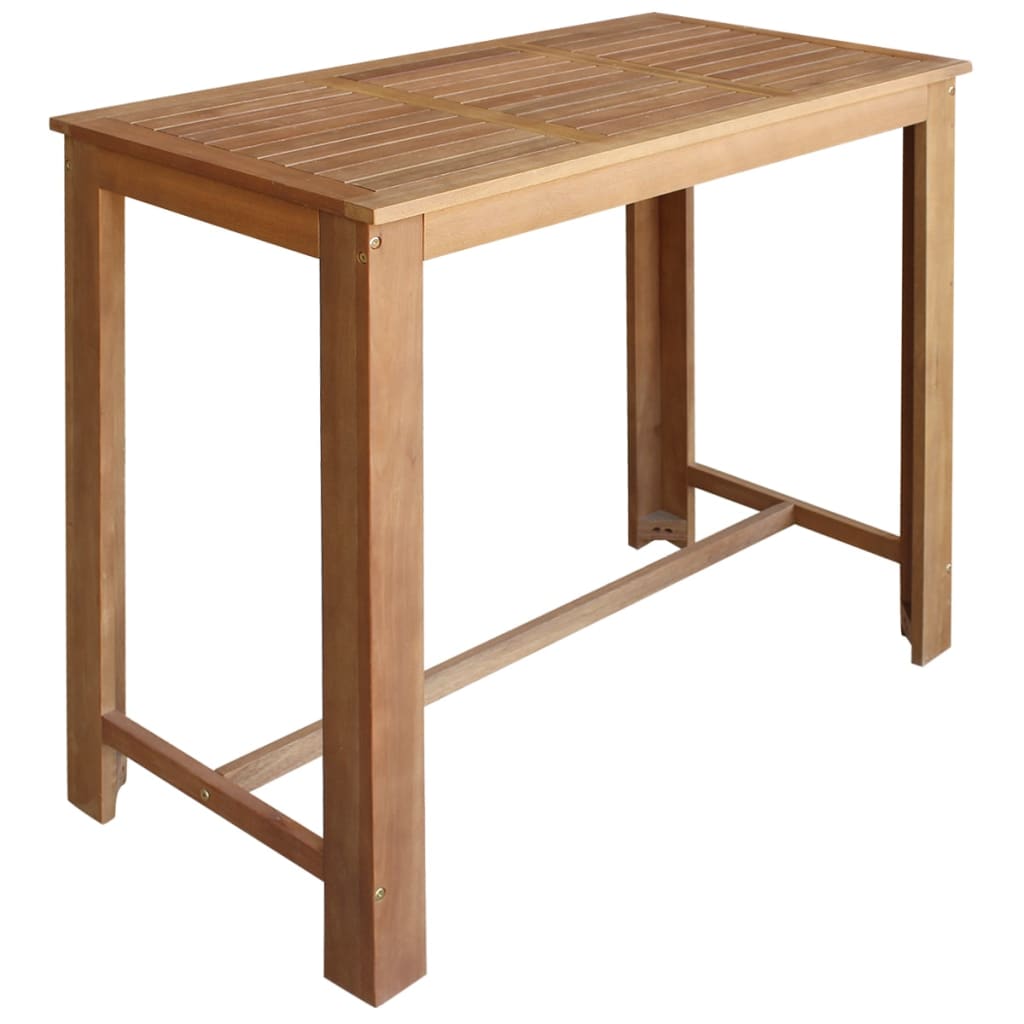 Bartisch und Hocker-Set 5-tlg. Akazienholz Massiv