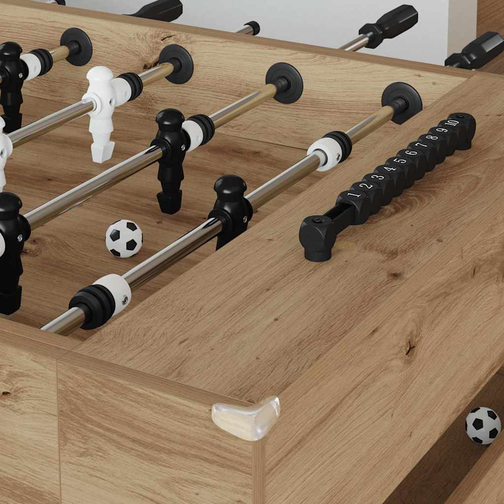 Tischfußballtisch Weiß 146,5 x 74 x 85 cm Holzwerkstoff