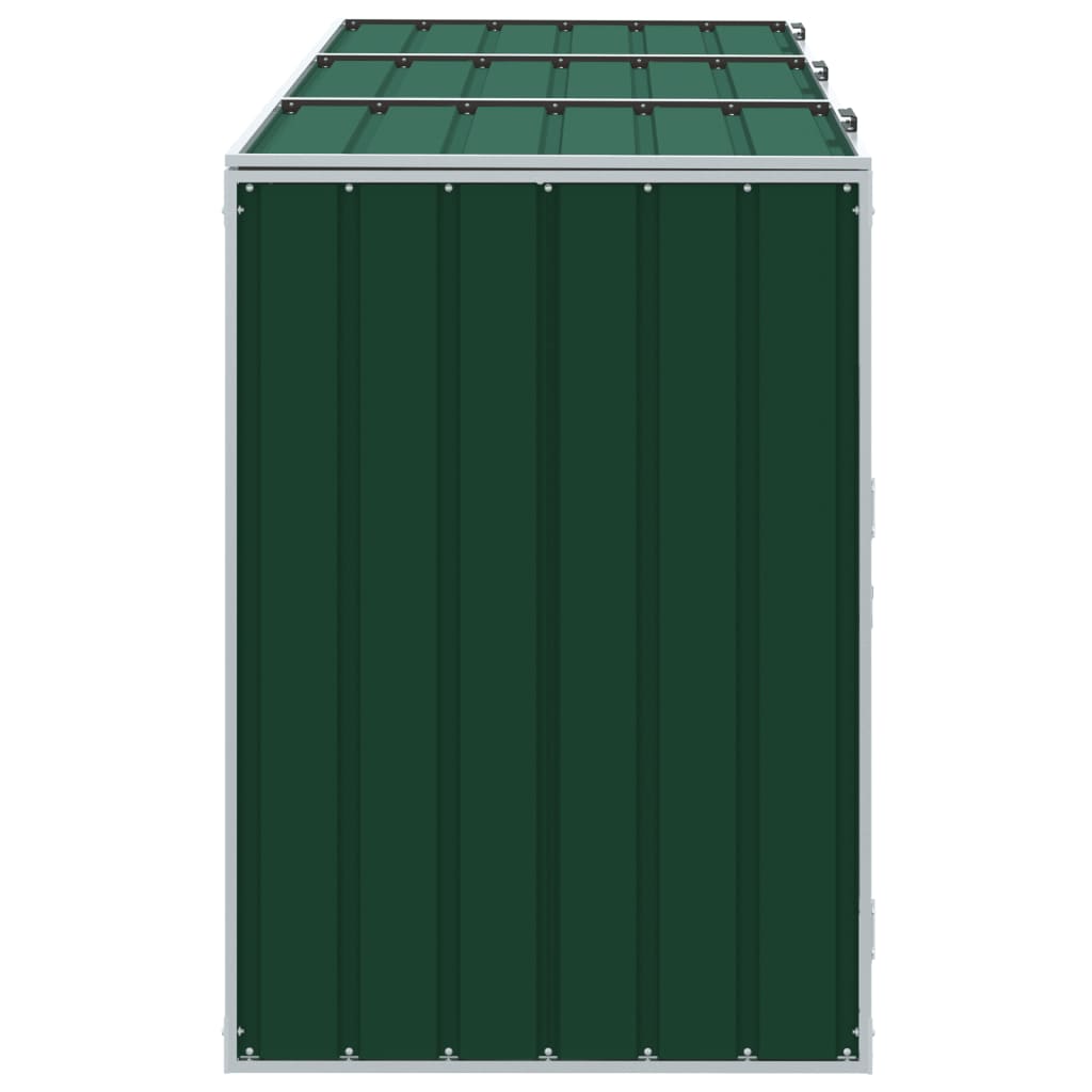 Mülltonnenbox für 1 Tonne Grün 72x81x115 cm Stahl