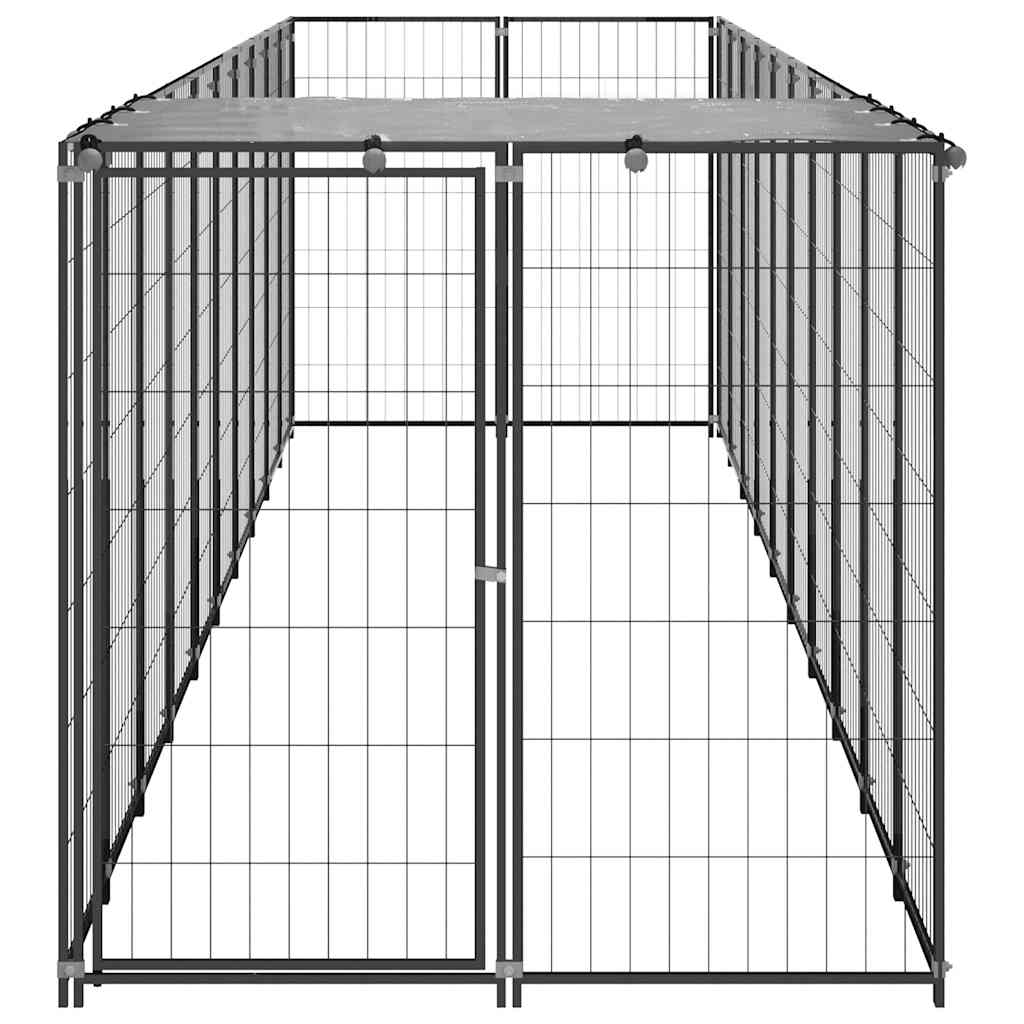 Hundezwinger 110x110x110 cm Stahl Schwarz