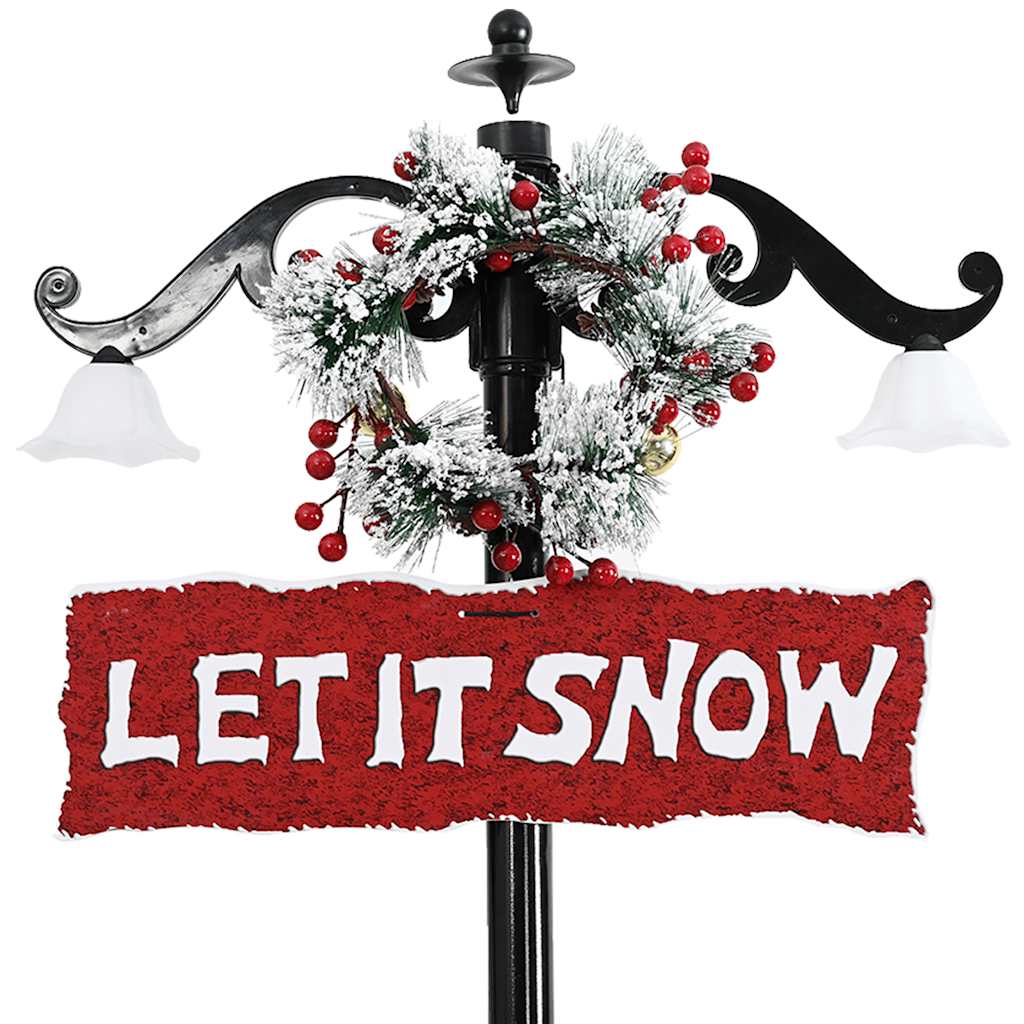 Weihnachtsbaum mit Schnee und Schirm-Fuß Blau 75 cm PVC