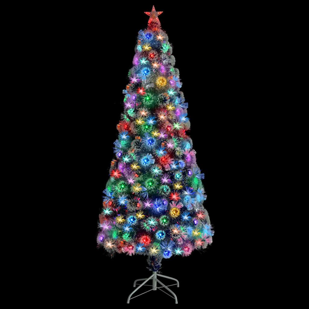 Vorbeleuchteter Weihnachtsbaum mit Ständer und LED 150 cm Glasfaser