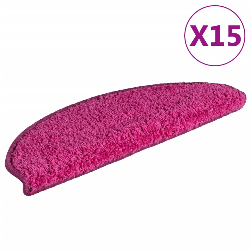 Stufenmatten 15 Stk. 56x17x3 cm Grau Halbrund