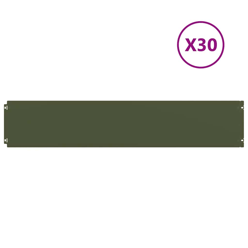 Raseneinfassung 10 pcs 10 x 103 cm Wetterfeststahl Rostig