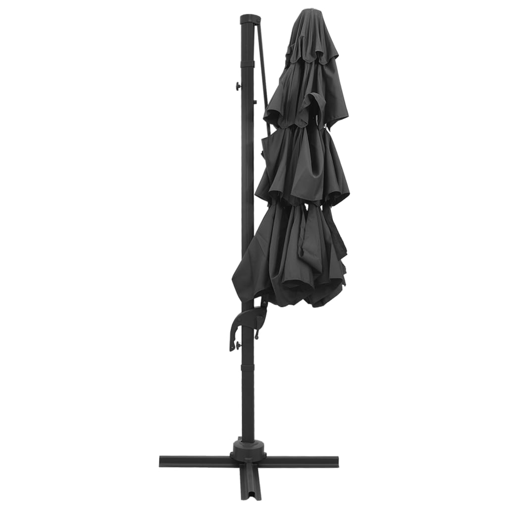Sonnenschirm mit Aluminium-Mast 4-lagig Sandfarben 3x3 m