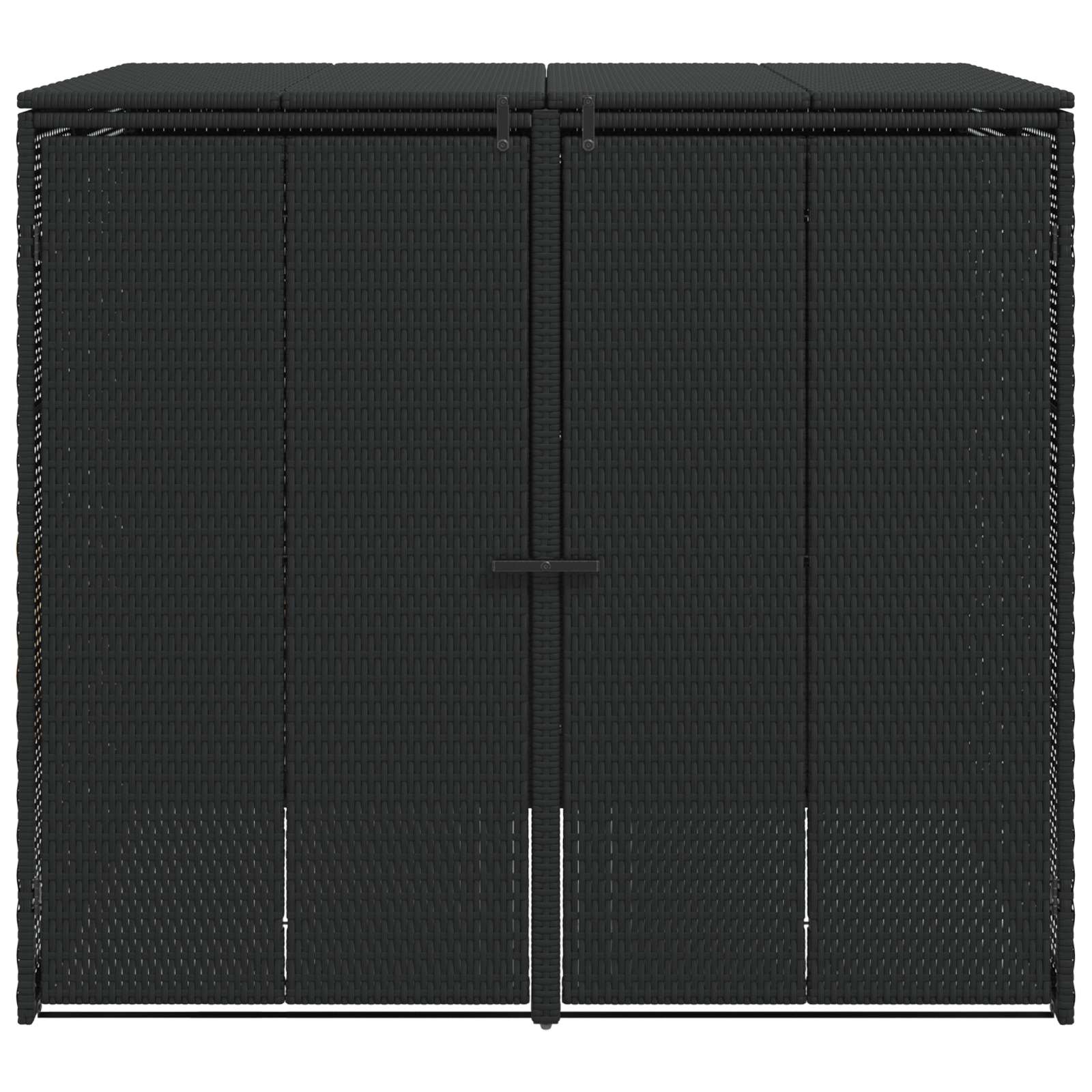 Mülltonnenbox Schwarz 65 x 80 x 115 cm Polyethylen