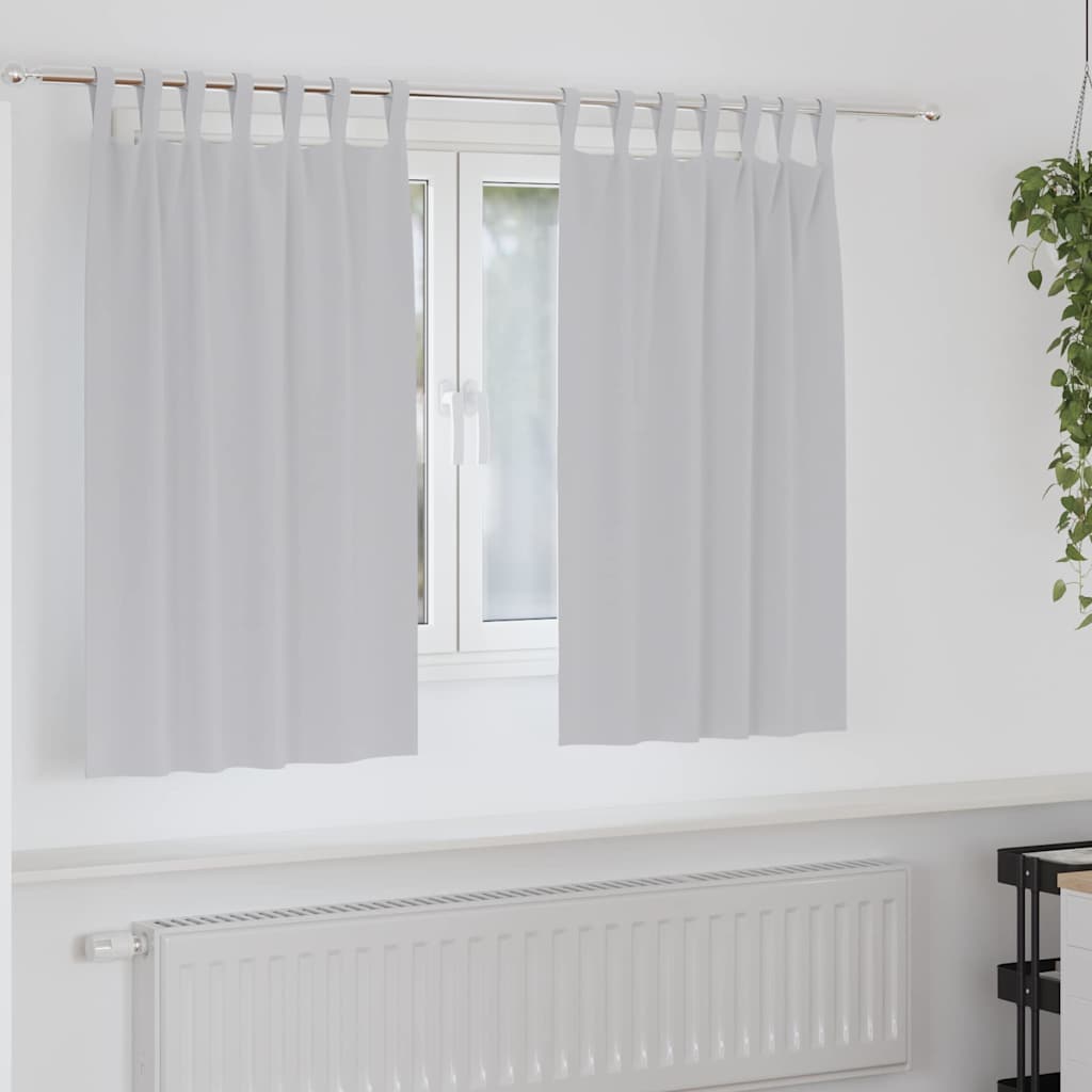Verdunkelungs-Vorhänge mit Ringen 2 pcs Beige 140 x 140 cm
