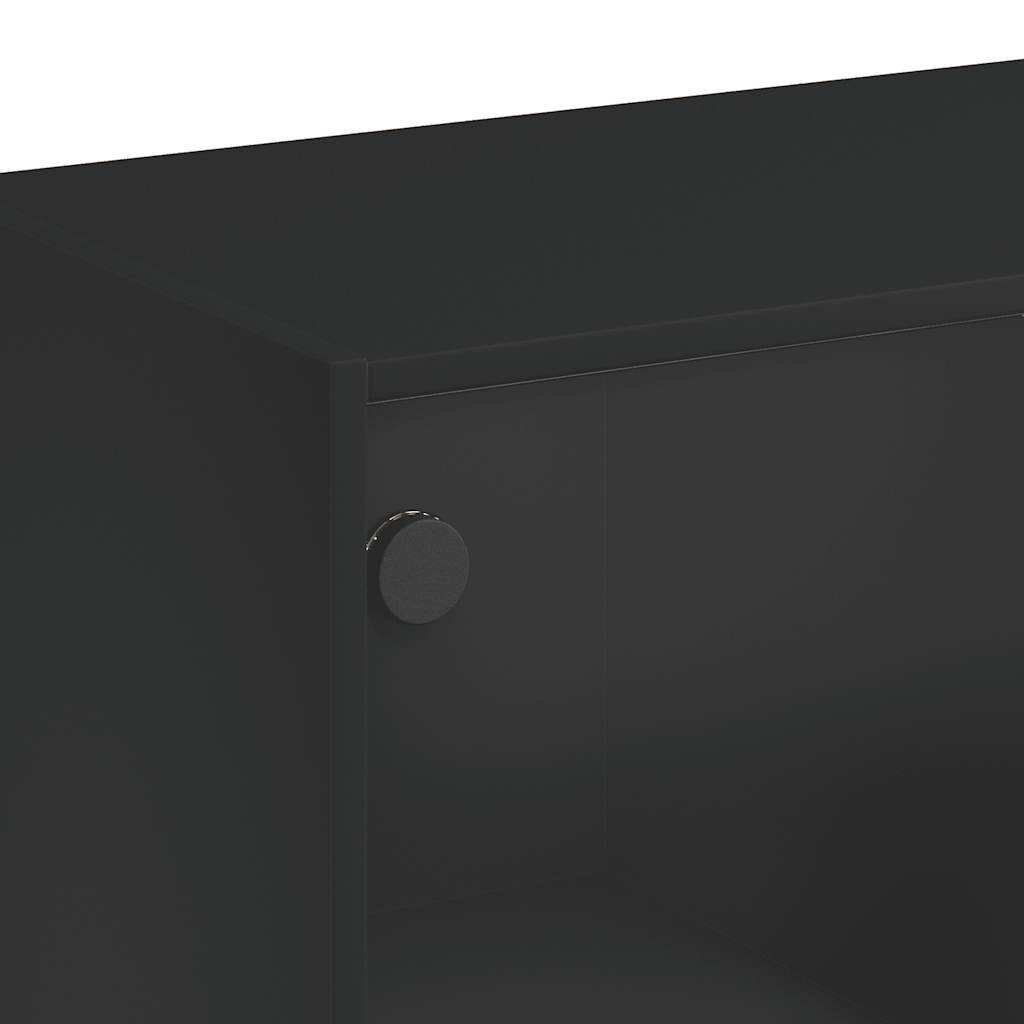Bücherschrank mit Türen Weiß 204x37x75 cm Holzwerkstoff