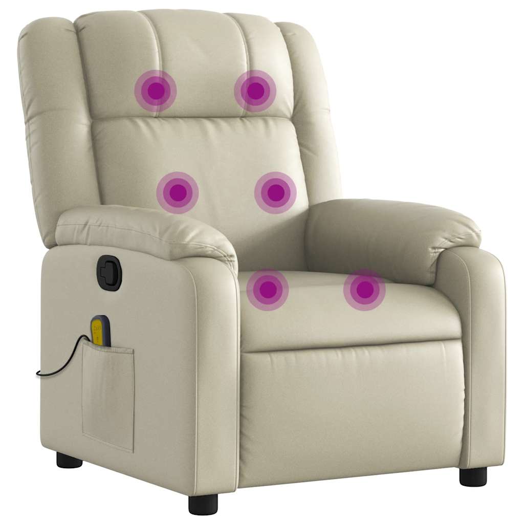 Massage-Relaxsessel, Kunstleder, Schwarz